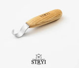 Stryi 25 mm wide spoon carving knife from Canadian Distributor Northwest Passage Tools