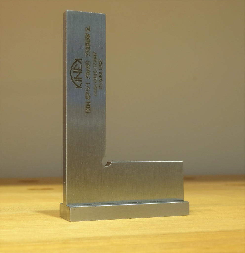 Kinex Precision Try Squares Stainless 75 mm x 50 mm DIN 875.1 ...