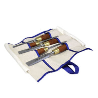 Narex premium 5 piece chisel set in canvas tool roll from Canadian Distributor Northwest Passage Tools