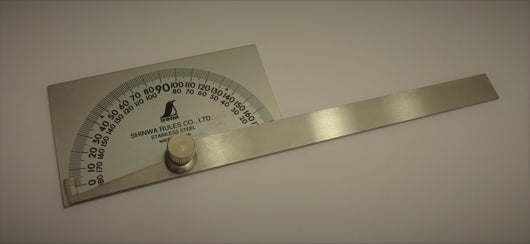 Shinwa 6 inch stainless steel protractor from Canadian Distributor Northwest Passage Tools