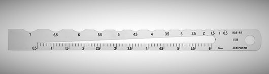 Shinwa stainless steel 0.5 to 7 mm radius gauge from Northwest Passage Tools