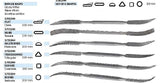 Set of Six Tomé Fèteira Hand Cut Rifflers from Northwest Passage Tools